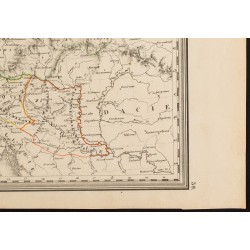 Gravure de 1840 - Carte de la Germanie - 5