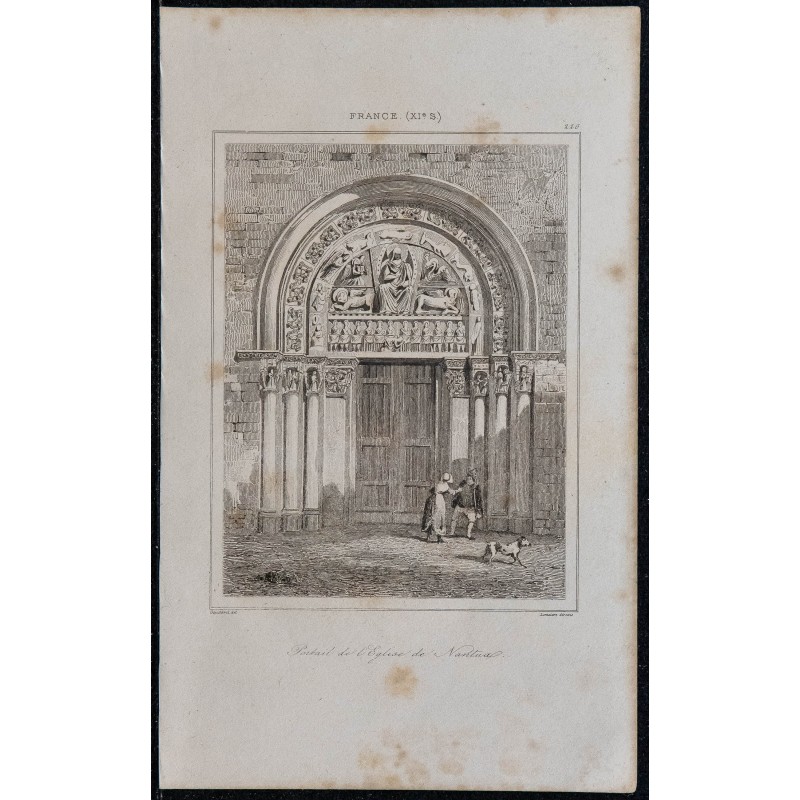 1844 - Vue du portail de l'Église de Nantua 