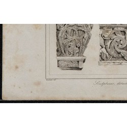 1844 - Détails sculpturaux de l'église de Nantua 