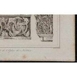 1844 - Détails sculpturaux de l'église de Nantua 