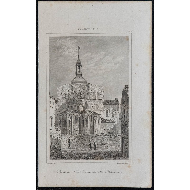 1844 - Vue de l'église de Notre-Dame du Port 