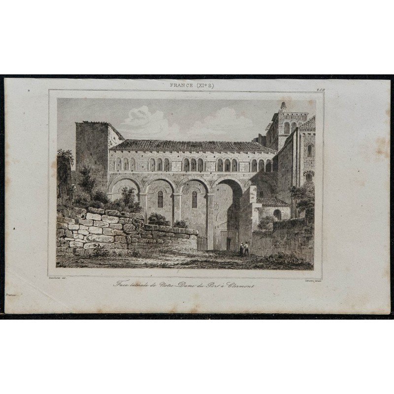 1844 - Église Notre-Dame du Port à Clermont-Ferrand 