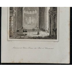 1844 - Intérieur de l'église Notre-Dame du Port à Clermont 