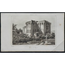 1844 - Vue de l'Église Saint-Léger de Royat 