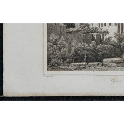 1844 - Vue de l'Église Saint-Léger de Royat 