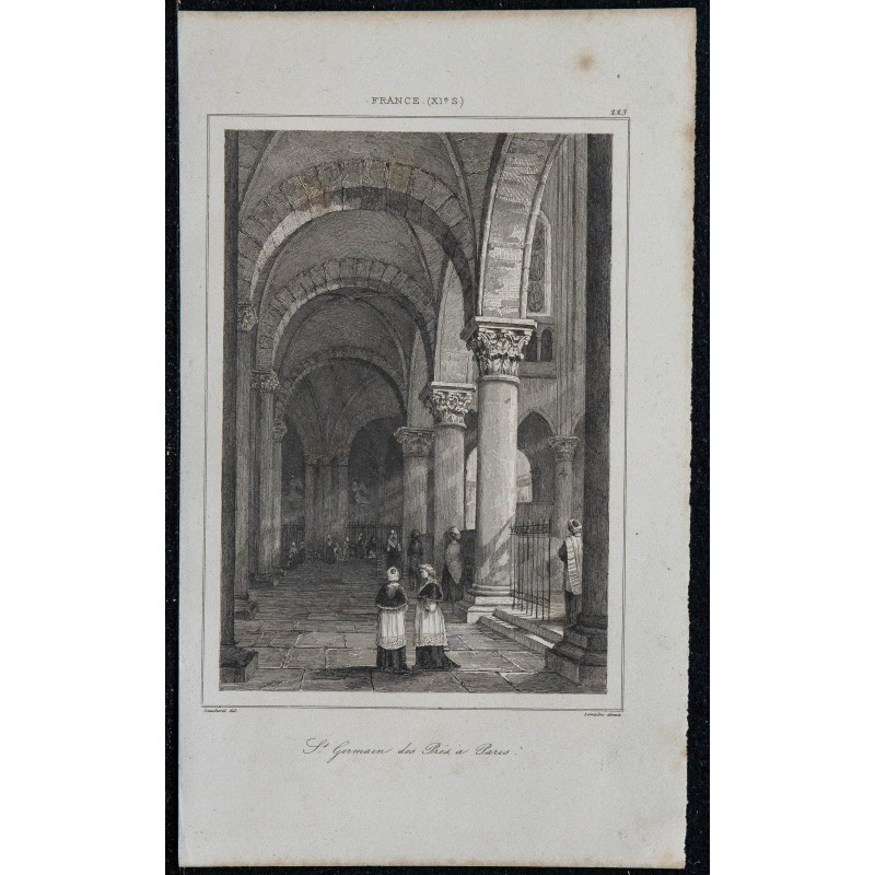 1844 - Intérieur de l'église Saint-Germain-des-Prés 