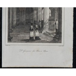1844 - Intérieur de l'église Saint-Germain-des-Prés 