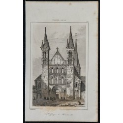 1844 - Vue de l'église Saint-Georges de Boscherville 