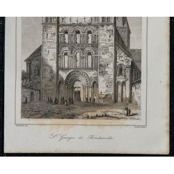 1844 - Vue de l'église Saint-Georges de Boscherville 