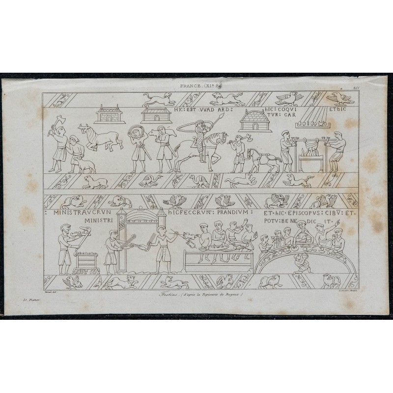 1844 - Scène de festin inspirée par la Tapisserie de Bayeux 