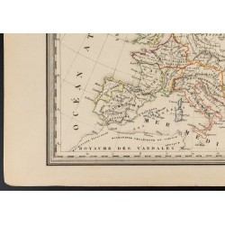 Gravure de 1840 - Europe après l'invasion des barbares - 4