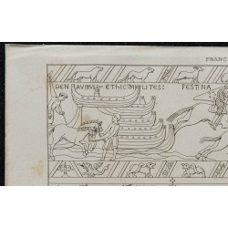 1844 - Vue de la navigation viking (Tapisserie de Bayeux) 