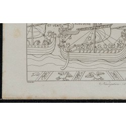 1844 - Vue de la navigation viking (Tapisserie de Bayeux) 
