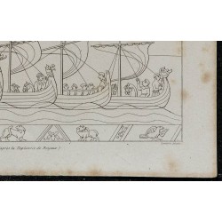 1844 - Vue de la navigation viking (Tapisserie de Bayeux) 