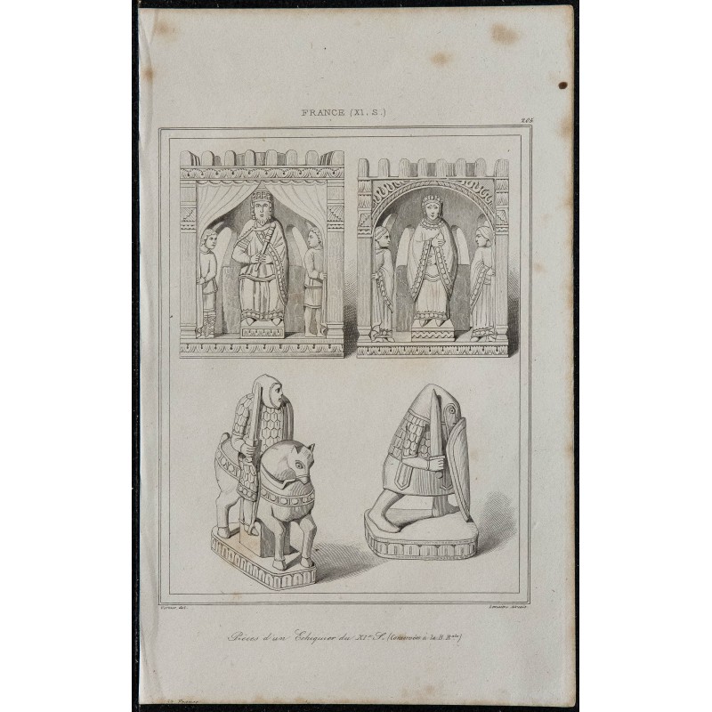 1844 - Pièces d'un Échiquier 
