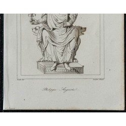 1844 - Portrait du roi de France Philippe Auguste 