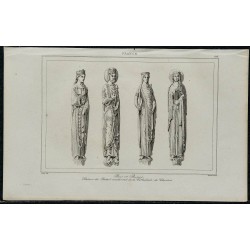 1844 - Statues du Portail occidental de la Cathédrale de Chartres 