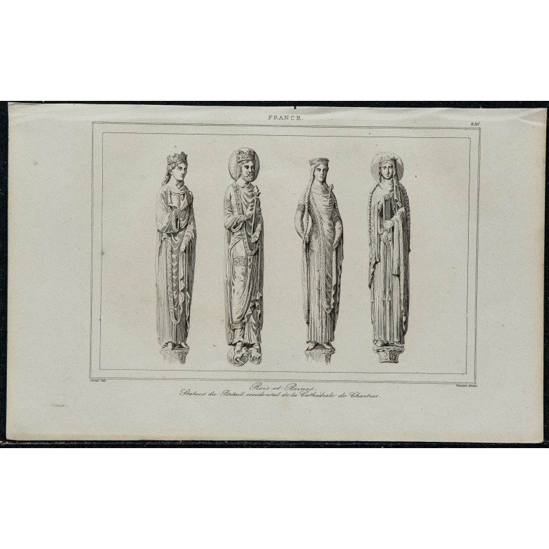 1844 - Statues du Portail occidental de la Cathédrale de Chartres 
