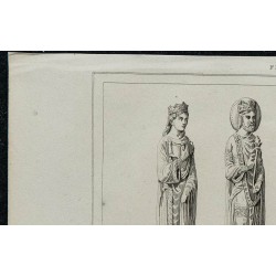 1844 - Statues du Portail occidental de la Cathédrale de Chartres 