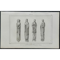 1844 - Statues du Portail occidental de la Cathédrale de Chartres 