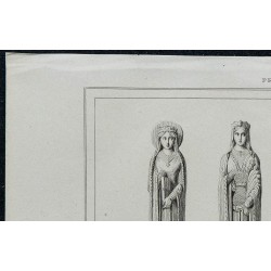 1844 - Statues du Portail occidental de la Cathédrale de Chartres 