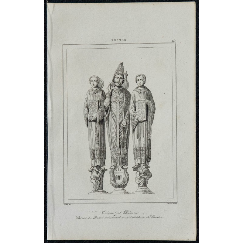 1844 - Statues du Portail de la Cathédrale de Chartres 