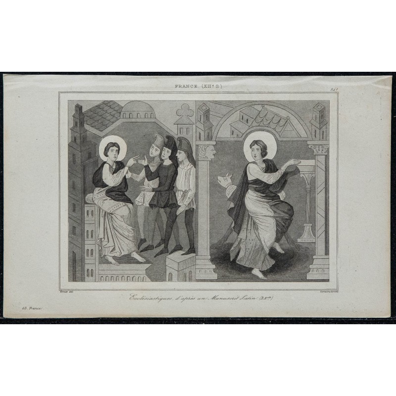 1844 - Scènes ecclésiastiques inspirées d'un manuscrit latin. 