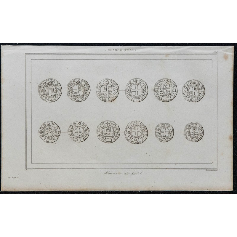 1844 - Monnaies médiévales du 12ème siècle 