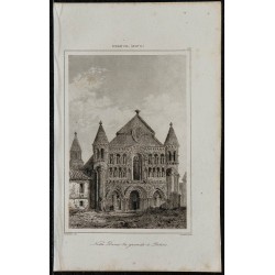 1844 - Vue de l'église Notre-Dame-la-Grande à Poitiers 