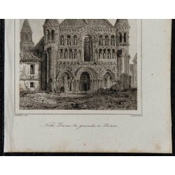 1844 - Vue de l'église Notre-Dame-la-Grande à Poitiers 