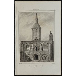 1844 - Vue du portail de l'Église Saint-Nicolas de Civray 