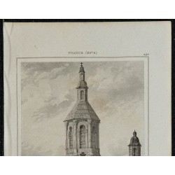 1844 - Vue du portail de l'Église Saint-Nicolas de Civray 