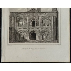 1844 - Vue du portail de l'Église Saint-Nicolas de Civray 
