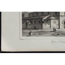 1844 - Vue de l'église Basilique Saint-Martin d'Ainay 
