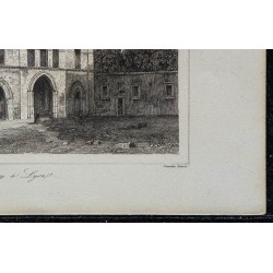 1844 - Vue de l'église Basilique Saint-Martin d'Ainay 