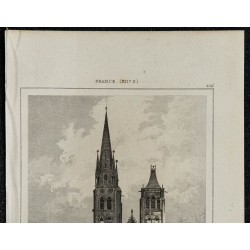 1844 - Vue de la cathédrale de Saint-Denis 