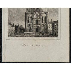 1844 - Vue de la cathédrale de Saint-Denis 