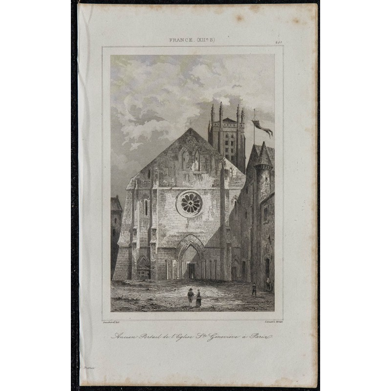 1844 - Portail de l'église Sainte-Geneviève 