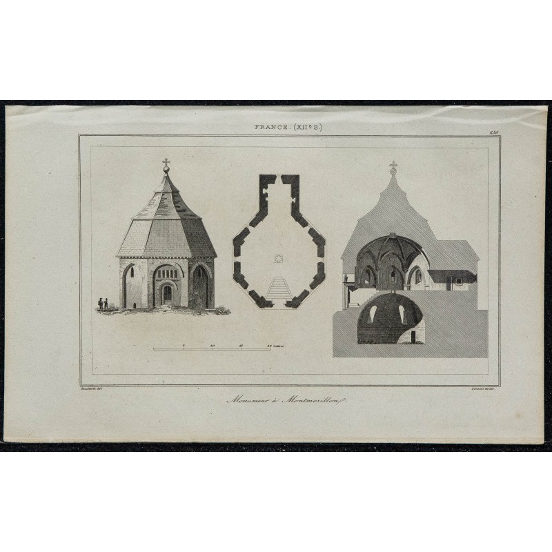 1844 - Plan de l'Octogone de Montmorillon 