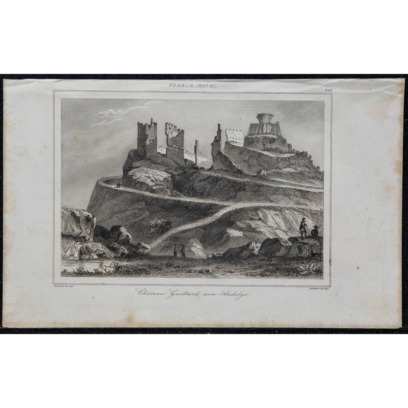 1844 - Vue du Château Gaillard 