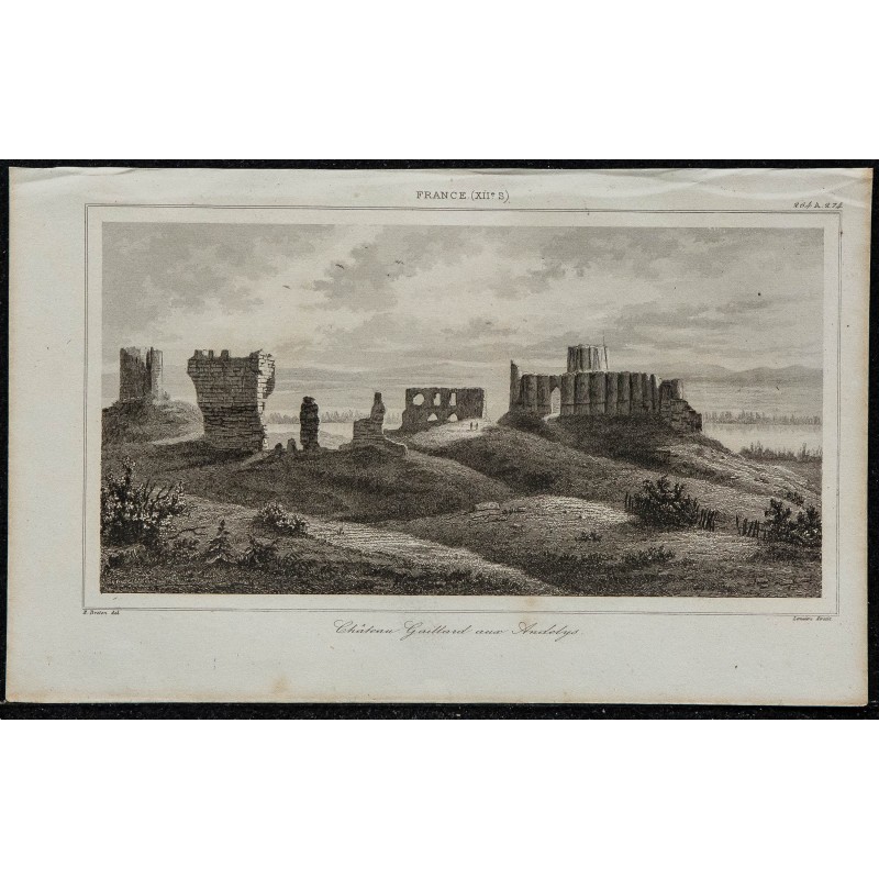 1844 - Ruines du Château Gaillard aux Andelys 