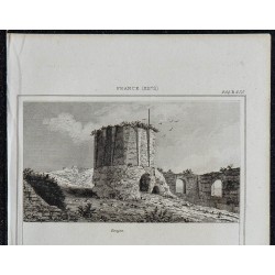 1844 - Vue et plan du Château Gaillard 