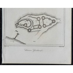 1844 - Vue et plan du Château Gaillard 