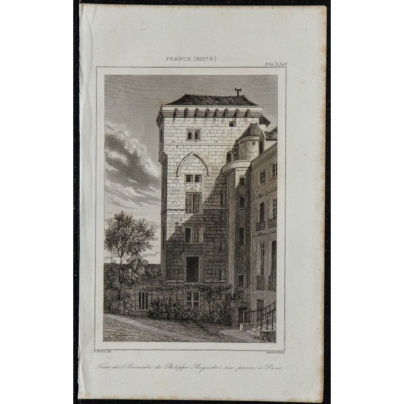 1844 - Tour de l'Enceinte Philippe Auguste à Paris 