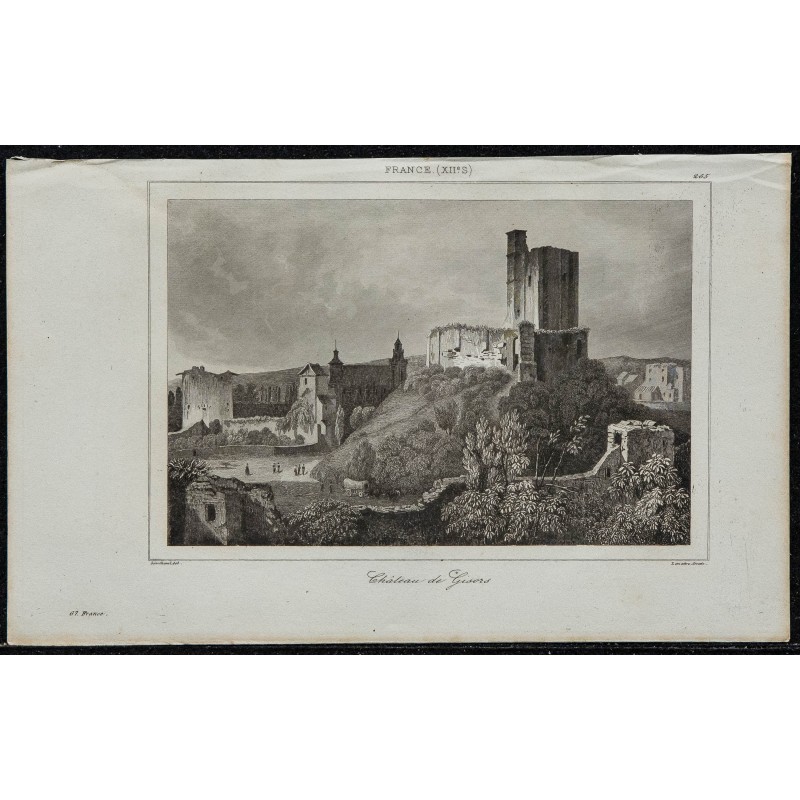 1844 - Vue du château de Gisors 