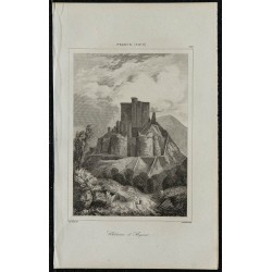 1844 - Vue du château d'Arques 