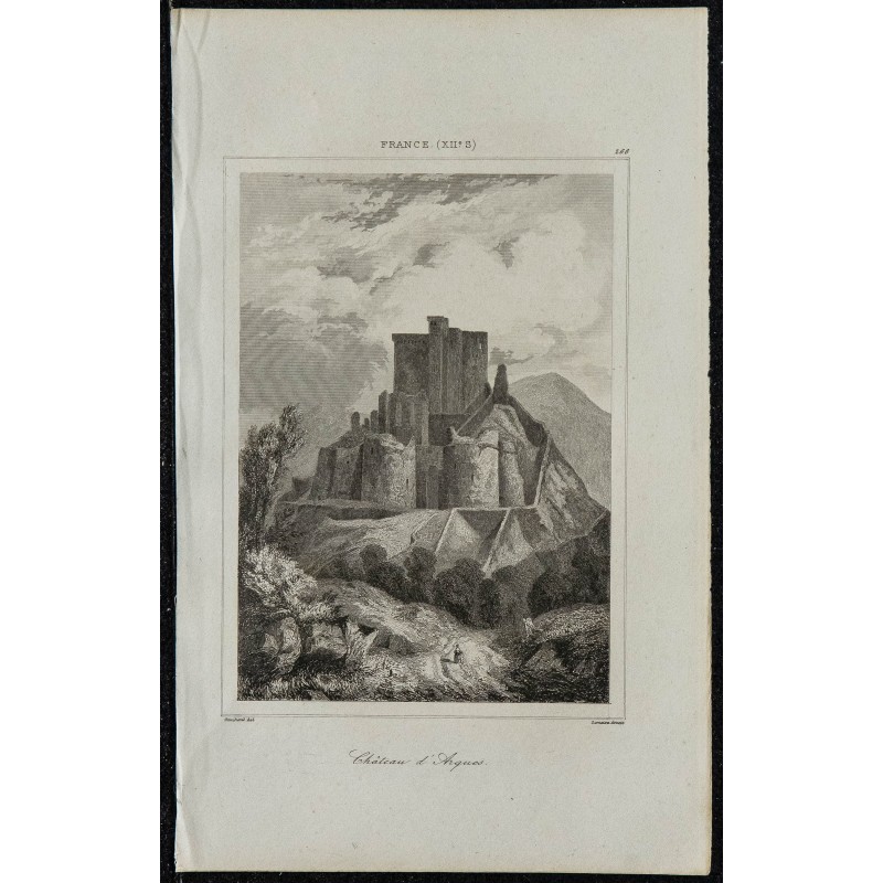 1844 - Vue du château d'Arques 