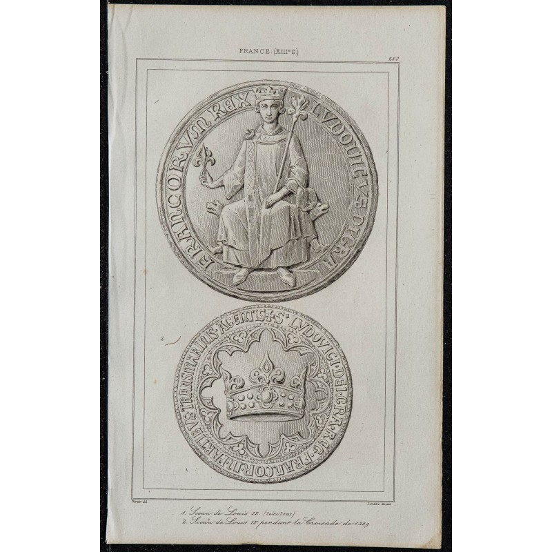 1844 - Sceau de Louis IX, roi de France 
