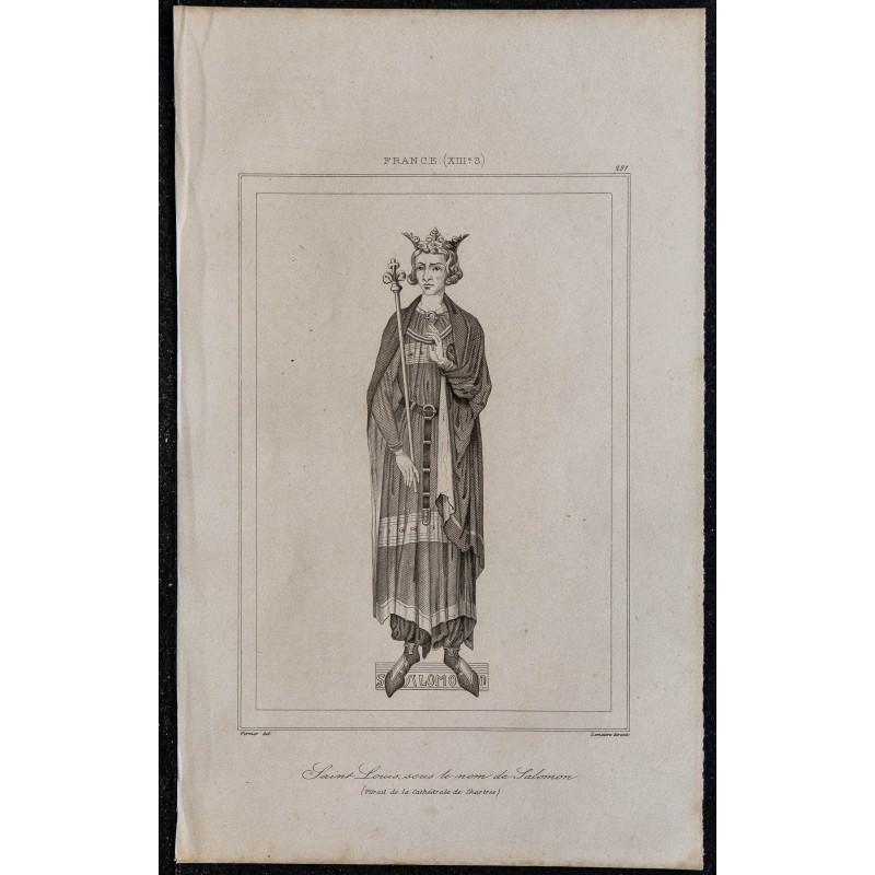 1844 - Portrait du roi de France Saint Louis 