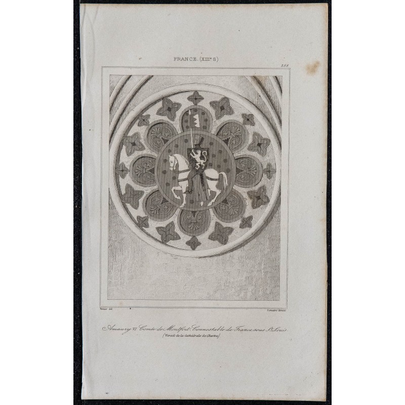 1844 - Vitrail d'Amaury VI à Chartres 